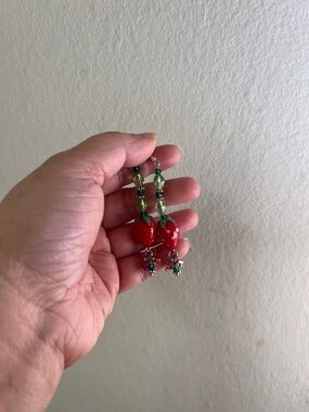 Strawberry handmade earrings